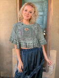Softly Worn Eyelet Top – Charcoal by Jaded Gypsy