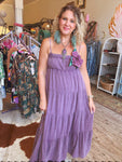 Faded Grape Gauze Maxi Dress