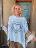 Heartstrings Patchwork Poncho Top