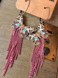Blush Flutter Fringe Hoops 🦋