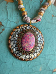 JTO Mosaic Dreams - Rosé Glow Scarf Necklace