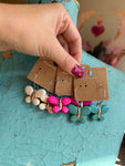 Dyed Howlite Butterfly Earrings
