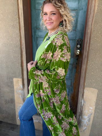 ARB Elegant Burnout Velvet Duster