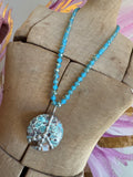 Hippie Chic Wearable Art - Gemstone Peace Necklace I