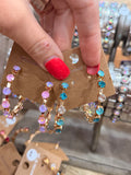 Rainbow Luxe Crystal Hoops