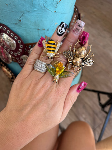 Bee & Bug Stretch Rings