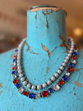 Americana Double Full Circle Necklace