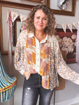 Caramel & Lace Boho Oversize Shirt
