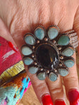 Tibetan Onyx/Chrysoprase Ring