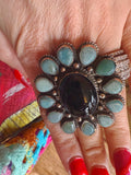 Tibetan Onyx/Chrysoprase Ring