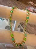 WAFA Emerald Glow Crystal Necklace