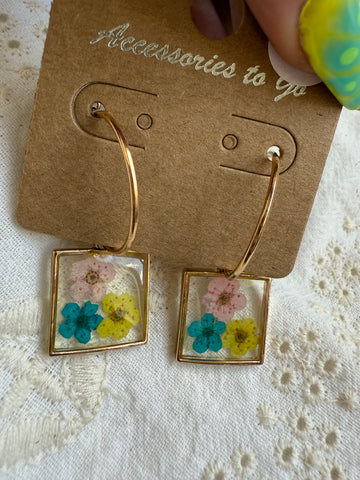 Pressed Wildflower Earrings