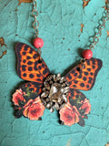 Wildflower Leopard Wings Necklace