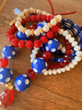Red, White & Blue Bracelet Stack