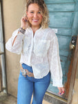 Meadow Mist Eyelet Blouse