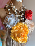 Heirloom Rose Pouch Pendant Necklace by A Rare Bird
