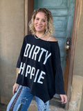 Jaded Gypsy DIRTY HIPPIE Black Be Free Top