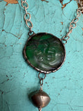 🌿 “Amazonite Moon Muse” Necklace – Art by Amy