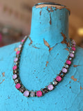 Pink Stardust Full Circle Necklace