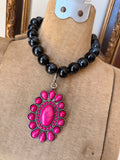Midnight Concho Marble Necklace