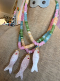 Blushing Waters Jade Fish Necklace by Jennifer Thames Originals