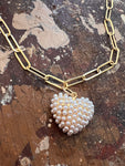 Jennifer Thames Pearl Heart Necklace