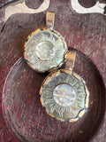 Tibetan Abalone Sun Carved Pendant
