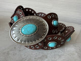 Brown/Turquoise Trail Belt