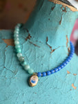 Lady the Brand Split Necklace – Orchid Amazonite & Perwinkle