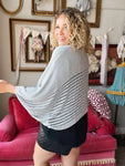 Bluish Grey Crochet Kimono