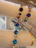 WAFA Blue Multi Flame Crystal Bracelet