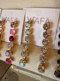 WAFA Medium Crystal Cascade Drop Earrings