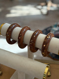 Golden Scatter Wood Bangle