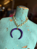 Jennifer Thames Boho Spirit Purple Horn Pendant