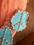 Peace Out Turquoise Slab Ring ATG