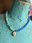 Lady the Brand Split Necklace – Orchid Amazonite & Perwinkle