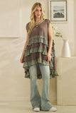 Weathered Stone Ruffle Tunic