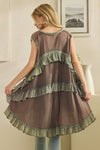 Weathered Stone Ruffle Tunic