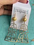 Jennifer Thames Originals – Geo Sphere Dangle Earrings