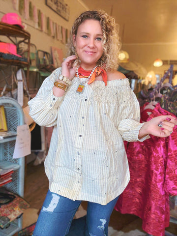 A Rare Bird Smocked Shirt