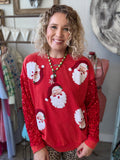 🎅 Santa Sparkle Sequin Pullover