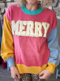 🎄 Merry & Bright Colorblock Sweater
