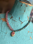 Lady the Brand Split Necklace – Tulip Pink & Ruby Zoisite
