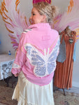 Flutter By Patchwork Jacket - Pink/Purple