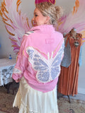 Flutter By Patchwork Jacket - Pink/Purple