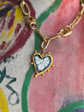 Jennifer Thames Watercolor Heart Necklace