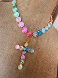 Radiant Cross Crystal Necklace by Jennifer Thames Originals