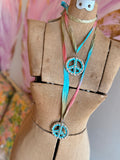 Turquoise Peacekeeper Sari Necklace