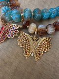 Chromatic Butterfly Acrylic Necklace - Teal or Brown