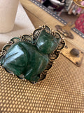 Jade Cat Spirit Ring
